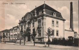 ! [68] Cpa, Colmar Im Elsass, Unterlindenbad, 1915, Feldpost Nach Schwerin - Colmar