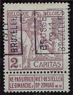 Zegel Nr. 85 MONTALD Voorafgestempeld Nr. 1734 In Positie A BRUSSEL 1911 BRUXELLES ; Staat Zie Scan ! - Roulettes 1920-29