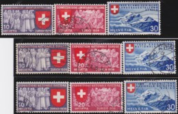 Suisse    .   Yvert        .   320/328       .   O      .   Oblitéré .   /   . Gebraucht - Used Stamps