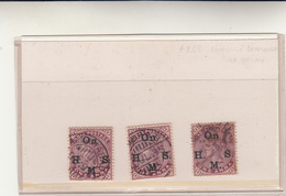 Impero Inglese, Regina Vittoria. 3 Francobolli India Postage : One Anna 1895 - 1882-1901 Keizerrijk