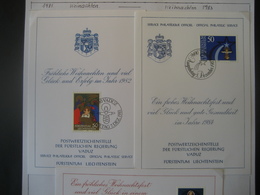 Liechtenstein- 3 FDC Glückwunschkarten Mi.Nr. 789, 814, Und 832 - Lettres & Documents