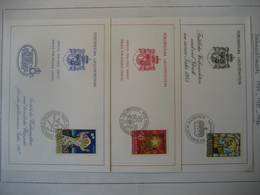 Liechtenstein- 3 FDC Glückwunschkarten Mi.Nr.862, 885 Und 911 - Brieven En Documenten