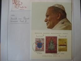 Liechtenstein- FDC Beleg Besuch Seiner Heiligkeit Mit Block 12 Mi.Nr.878-880 - Storia Postale