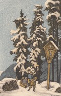 Suisse - Année 1913 - Carte Pro Juventute N°20 : Verschneite Tannen Mit Kruzifix Oblitérée 23/12/1913 - Timbre Pro Juven - Brieven En Documenten