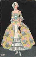 ! Dekorative Künstlerkarte ( Mela Köhler, Wien ), 1920, Mode, Artist, Art Deco, Kunst, Couture - Koehler, Mela