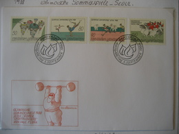 Liechtenstein- FDC Olympia Seoul Mit Satz Mi.Nr. 947-950 - Storia Postale