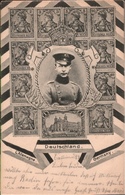 ! Briefmarken Ansichtskarte Deutsches Reich, Germania, Kronprinz Wilhelm, Adel, 1905 - Royal Families