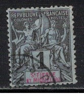 SAINT PIERRE ET MIQUELON          N°  YVERT    59   ( 1 )  OBLITERE       ( OB  7 / 40 ) - Used Stamps