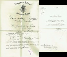 Certificat. Distinction Honorifique Civique Pour Médaille I E Classe.  1931 - Unternehmen