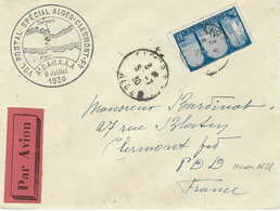 6-7-1930 - Vol Postal  Spécial ALGER-CLERMONT-Fd  ( Saulgrain 99 )au Dos Cad Clermont/aviation - Brieven En Documenten