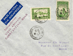 14-11-1938 -inauguration Ligne CONSTANTINE-BONE  ( Saulgrain 281 ) - Storia Postale