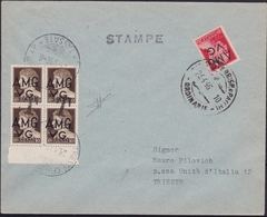 Venezia Giulia - 347 * Lettera Per Stampe Da Trieste Del 23.4.46 Per Città, Affrancata Con Imperiale Soprastampati A.M.G - Marcophilia