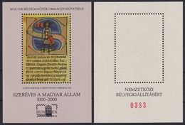 Chronicon Pictum INITIAL Book 2000 Millennium MABÉOSZ Federation Hungary Philatelists Commemorative St. Stephen KING - Herdenkingsblaadjes