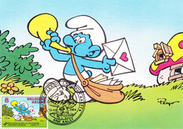 B01 131 2150 BD Maxima FDC Rare Smurf Schtroumpf Peyo 20-10-1984 9300 Aalst €15 - 1981-1990