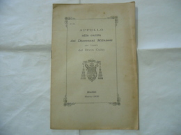 APPELLO ALLA CARITà DEI DIOCESANI MILANESI PER L'OPERA DIVINO CULTO MILANO 1900 - Godsdienst