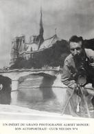 Albert MONIER - Son Autoportrait Devant Notre Dame De Paris   ( C.P.M. , Gd - Ft ) - Monier