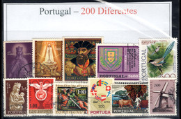 Portugal PACKAGE, PAQUET, 200 DIFFERENT Stamps - Verzamelingen