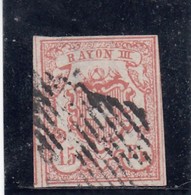 Suisse - Année 1852 - N°YT 23 Poste Fédérale Rayon III - Gros Chiffre - 1843-1852 Timbres Cantonaux Et  Fédéraux