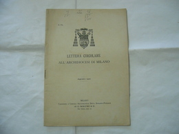 LETTERA CIRCOLARE ALL'ARCHIDIOCESI DI MILANO 1901 - Godsdienst