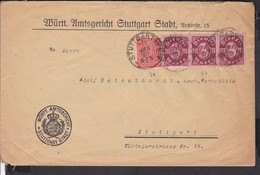 Brief Deutsches Reich Dienstmarken Stempel Stuttgart 1923 - Lettres & Documents