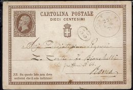 Italie - Entier Postal Dieci Centesimi De Calcinate Du 23 Mai 1876, Pour Roma - - Stamped Stationery