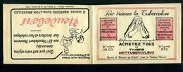 Carnet De 1928  - Tuberculose - Antituberculeux - N° 28*SI*7 Couverture  - Pub Heudebert-redoute-gibbs - Blocks & Sheetlets & Booklets