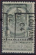 DUBBELDRUK Rijkswapen Nr. 53 Voorafgestempeld Nr. 583 Positie B  LOUVAIN 04  ; Staat Zie Scan ! Inzet Aan 10 €  ! - Rollenmarken 1894-99