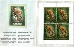 Latvia 2006 . Belgica '06. Booklet Of 4 X Lynx). Top/bot Imp.  Michel # 682D  MH  (oo) - Letland