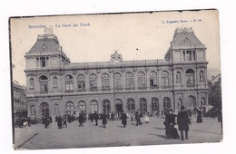 Jolie CPA Animée Bruxelles, Gare Du Nord. A Voyagé - Transport Urbain En Surface