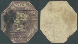 1847-54 GREAT BRITAIN USED REGINA VITTORIA SG 58 6d - RC4-4 - Gebruikt