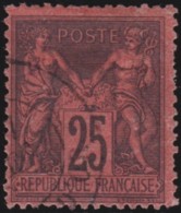 France    .    Yvert  .    91       .   O      .        Oblitéré - 1876-1898 Sage (Type II)