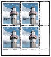 Latvia 2006 .Mesraga Lighthouse. Block Of 4.   Michel # 685A - Lettonie