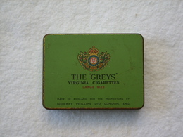 Boite De Cigarette The "greys"; Virginia. - Empty Tobacco Boxes