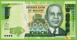 Voyo MALAWI 1000 Kwacha 2014 P67a B159a BA UNC Mzuzu Maize Silos - Malawi