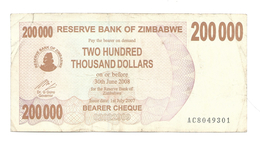 Zimbabwe - 200,000 Dollars - Simbabwe