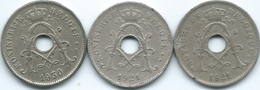 Belgium - Albert I - 10 Centimes - 1921 - French (KM85.1) Dutch (KM86) & 1930 - Dutch (KM96) - 10 Cents