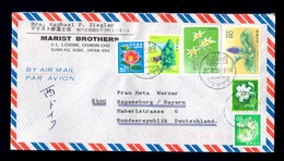 JAPAN - Airmail Cover, Sent By Airmail From Japan To Deutschland 1985. Nice Multicolored Franking On Cover.. - Corréo Aéreo