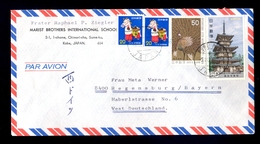 JAPAN - Airmail Cover, Sent By Airmail From Japan To Deutschland 1978. Nice Multicolored Franking On Cover.. - Airmail