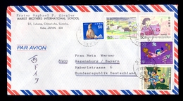 JAPAN - Airmail Cover, Sent By Airmail From Japan To Deutschland 1980. Nice Multicolored Franking On Cover.. - Posta Aerea