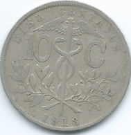 Bolivia - 10 Centavos - 1918 - KM174.1 - Medal Alignment & No Privy Marks - Bolivie