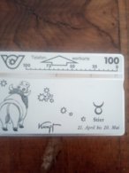 AUTRICHE AUSTRIA ZODIAC ZODIAQUE TAUREAU STIER 100U UT - Sternzeichen