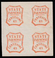 Parma - Governo Provvisorio: 40 C. Rosso Bruno - 1859 / Quartina - Parma