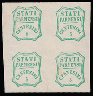 Parma - Governo Provvisorio: 5 C. Verde Azzurro - 1859 / Quartina - Parma