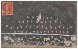 88 SAINT ETIENNE DE REMIREMONT ? CARTE PHOTO / 1913 / SECTION DE GYMNASTIQUE ET PRÉPARATION MILITAIRE DES GRANDS MOULINS - Saint Etienne De Remiremont