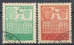 Serie Completa Local Ayuntamiento BARCELONA 1942, Liberacion, Edifil Num SH 38-39 º - Barcelona
