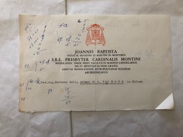 CARTA INTESTATA JOANNES BAPTISTA REV.SIG.RETTORE CHIESA S.TOMMASO MILANO - Matériel Et Accessoires