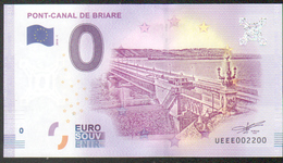 France - Billet Touristique 0 Euro 2018 N°002200 (UEEE002200/5000) - PONT-CANAL DE BRIARE, Palindrome - Private Proofs / Unofficial