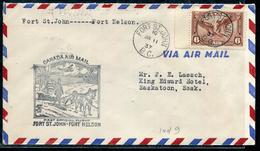 CANADA - P.A. N° 5 / 1er. VOL FORT ST JOHN - FORT NELSON LE 11/1/1937 - SUP - First Flight Covers