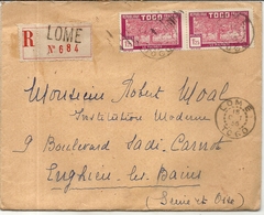 LETTRE EN RECOMMANDE . DE LOME  POUR FRANCE - Lettres & Documents