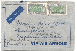 LETTRE VIA AIR AFRIQUE . DE ATAKPAME  POUR FRANCE - Covers & Documents